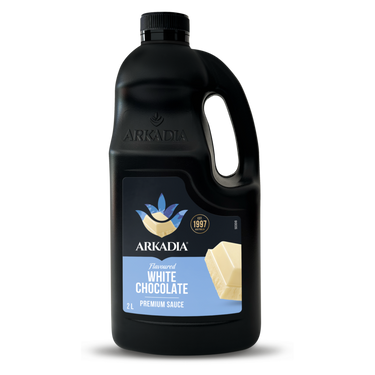 premium dessert sauce by arkadia white chocolate flavour 2 litre